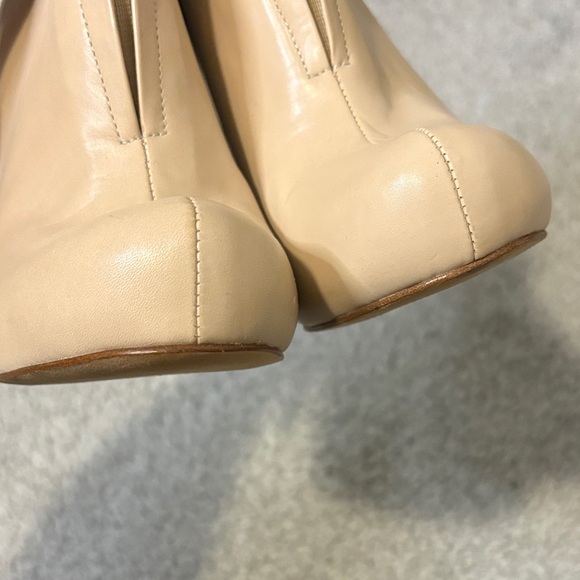 Barneys New York CO-OP Cream Heeled leather Boots 39 - Picture 9 of 9
